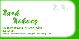 mark mikecz business card