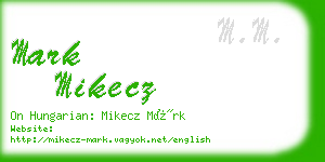 mark mikecz business card